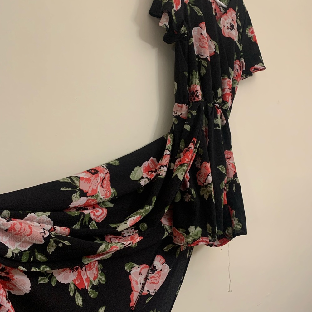 Floral Romper with Train